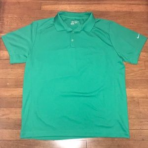 Green Nike golf shirt